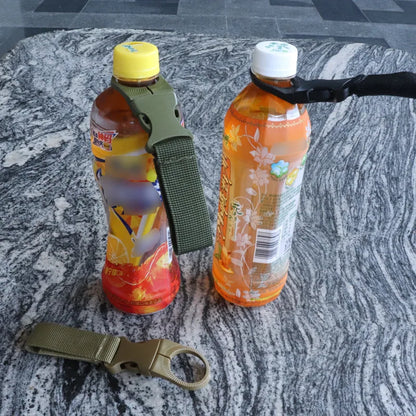 Quickdraw Carabiner Outdoor Hike Water Bottle Buckle Holder Tool Molle Attach Webbing Backpack Hanger Hook Camp Clip Hang Clasp
